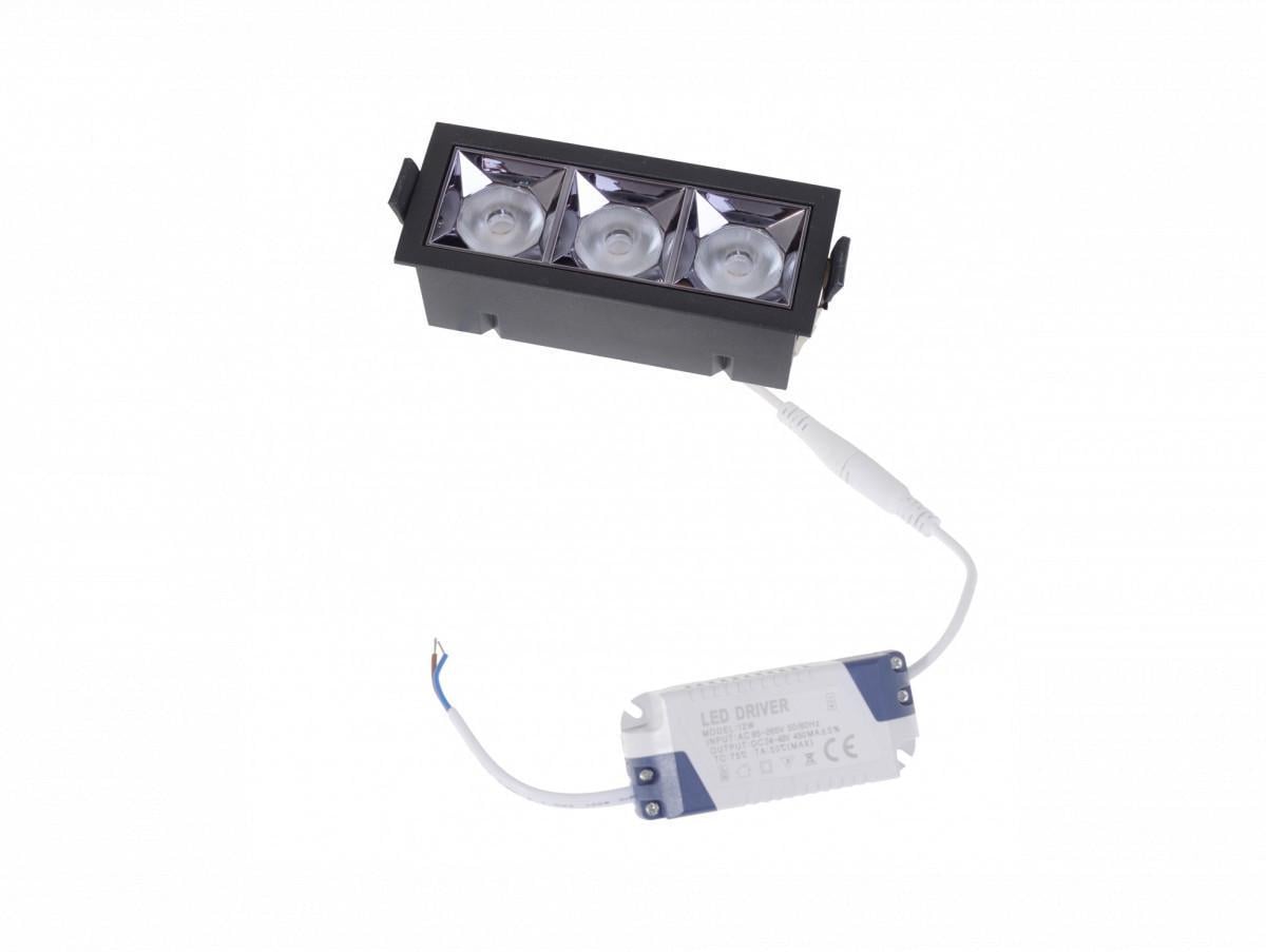 Светильник точечный LED HDL-DT 203/3х4W NW BK