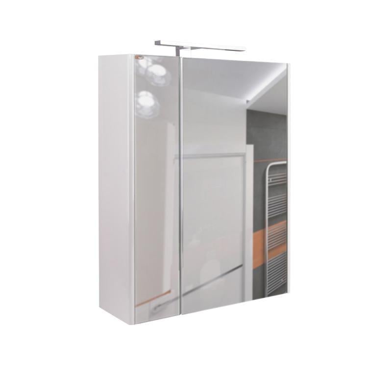 Зеркальный шкаф подвесной Q-tap Albatross 600х700х145 White с LED-подсветкой QT0177ZP600LW