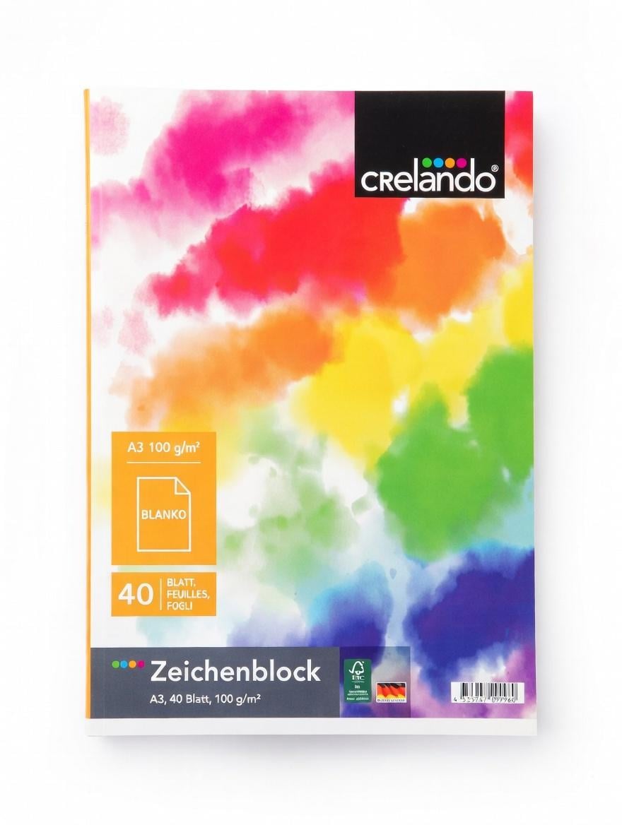 Альбом для малювання Crelando A3 40 аркушів 100 г/м2 (500161)