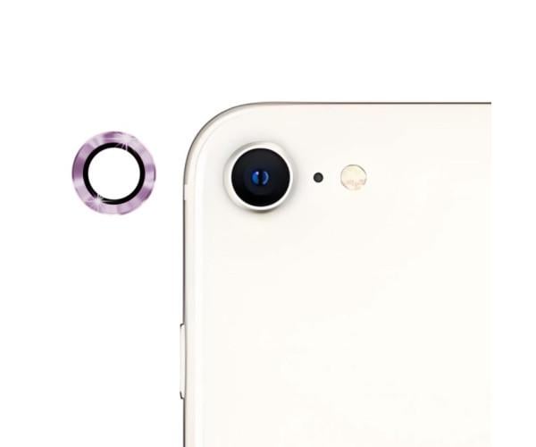 Защитное стекло с рамкой CD Pattern на заднюю камеру для iPhone 16e Фиолетовый
