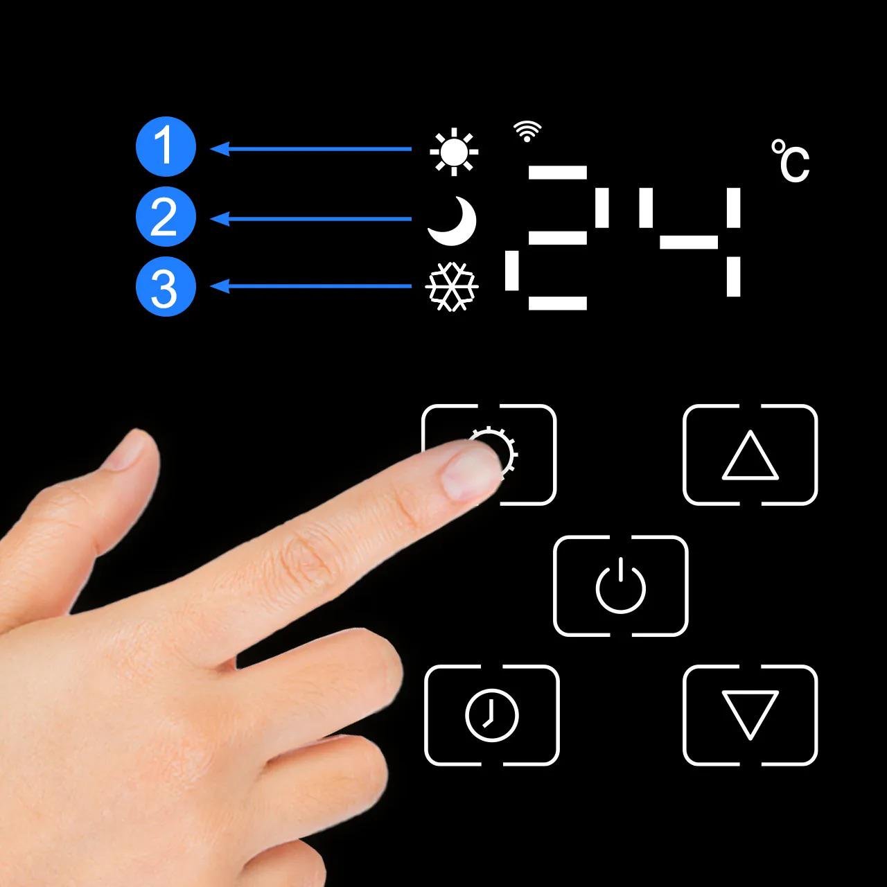 Обігрівач скляний конвекційний Maltec Eco з термостатом та пультом 2000 Вт (CH7000) - фото 16