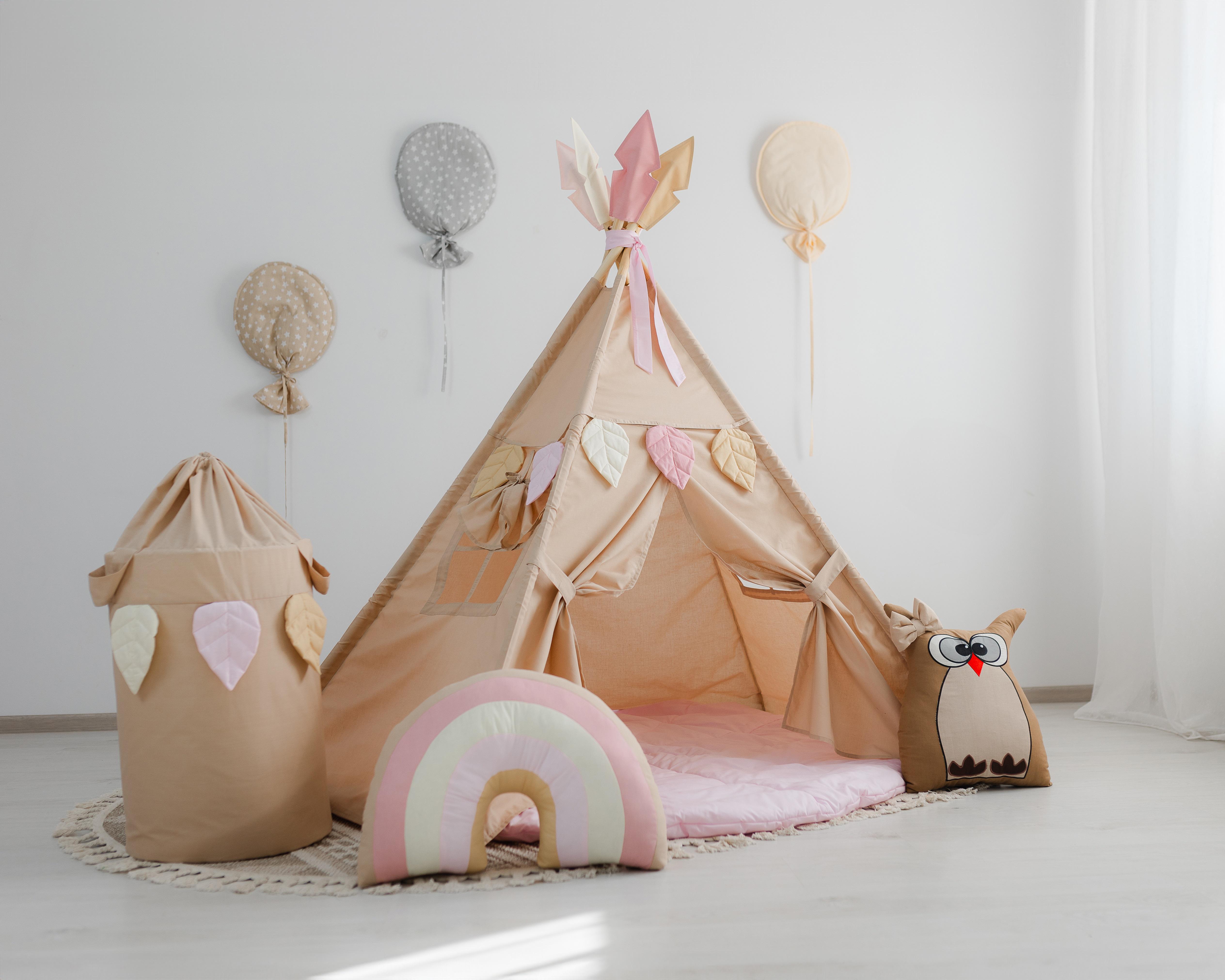 Вігвам для дітей Пані Сова з кошиком для іграшок (0002094) - фото 3 Вігвам для дітей Пані Сова з кошиком для іграшок (0002094) - фото 3