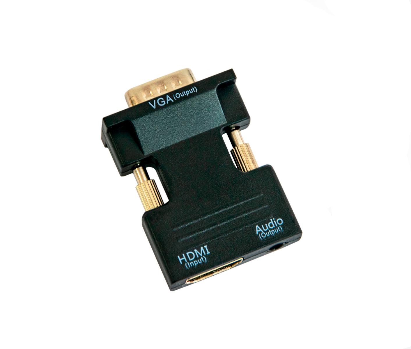 Переходник HDMI-VGA OUT 5х3,5 см (1008559-Black) - фото 1