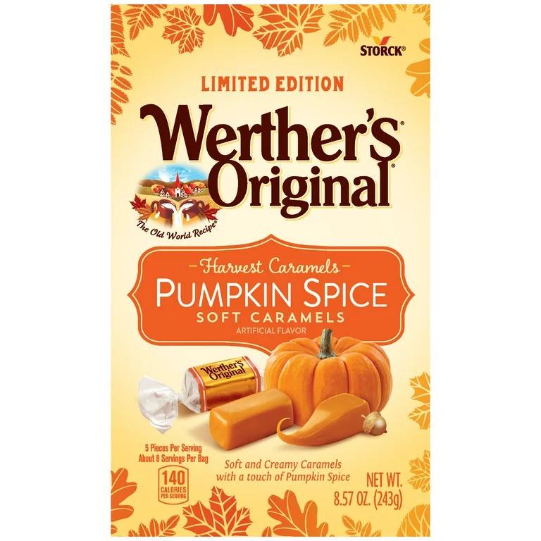 Цукерки Werther's Original Harvest Pumpkin Spice Soft Caramel Candy 243 г (1938265001)