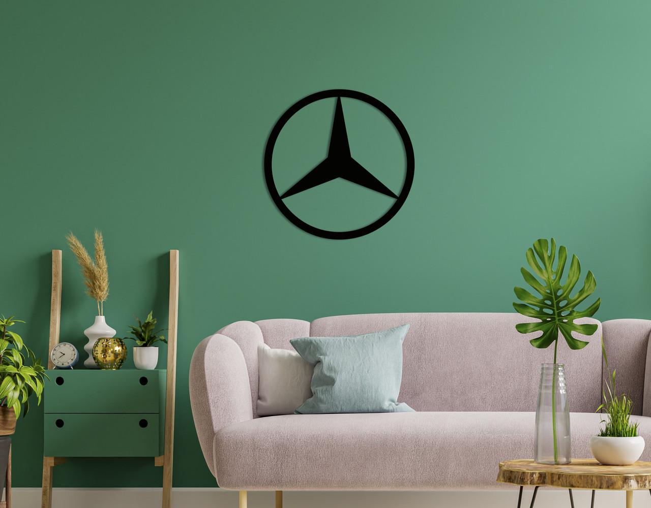 Декоративное панно на стену Upwood Decor Mercedes 30х30 см Black (1577991560)