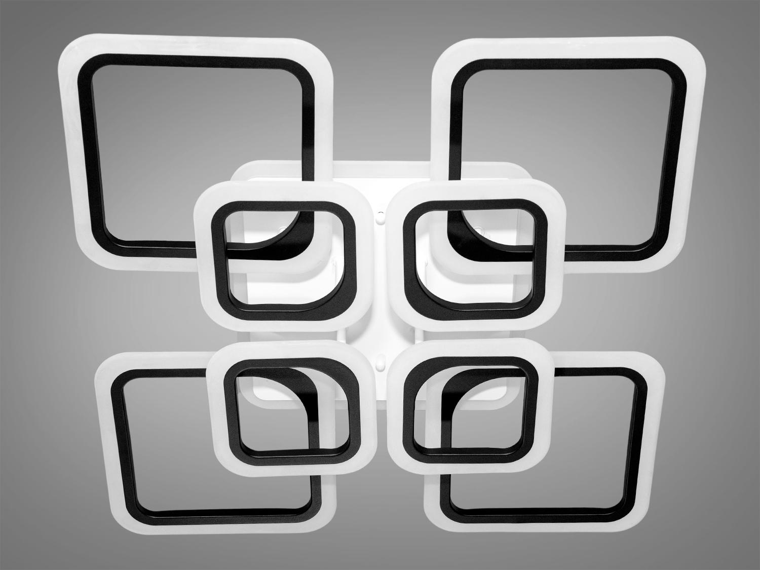 Люстра стельова LED з димером та підсвічуванням 145W (A8060/4+4BK 3col dim) - фото 3 Люстра стельова LED з димером та підсвічуванням 145W (A8060/4+4BK 3col dim) - фото 3