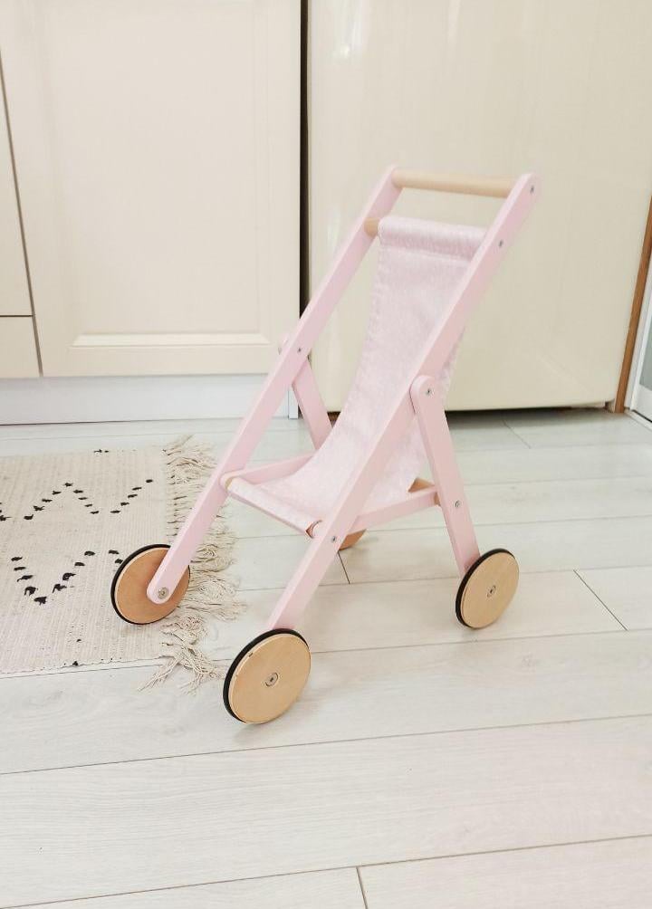 Деревянная коляска для кукол Tatoy Stroller Fancy Розовый (11445589)