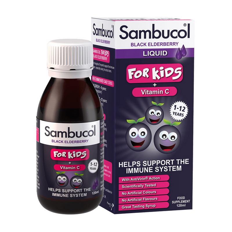 Бузина Sambucol Black Elderberry Liquid For Kids + Vitamin C 120 мл (20788-01)