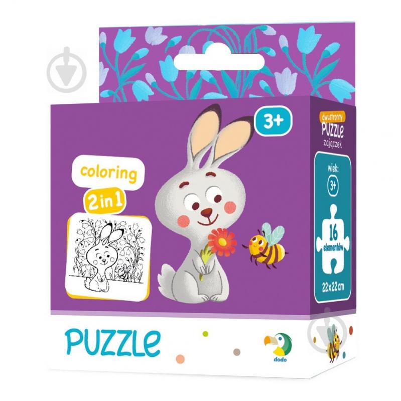 Пазлы раскраска Зайка 16 элементов Додо (300121)