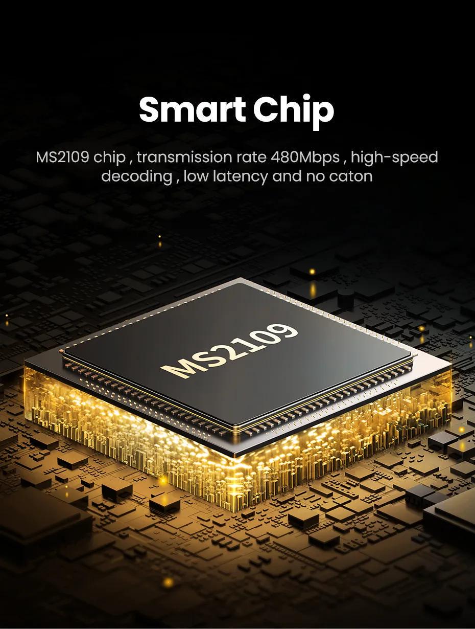 Карта видеозахвата UGREEN Type-C/USB-HDMI 4K режимы Черный (40189) - фото 10