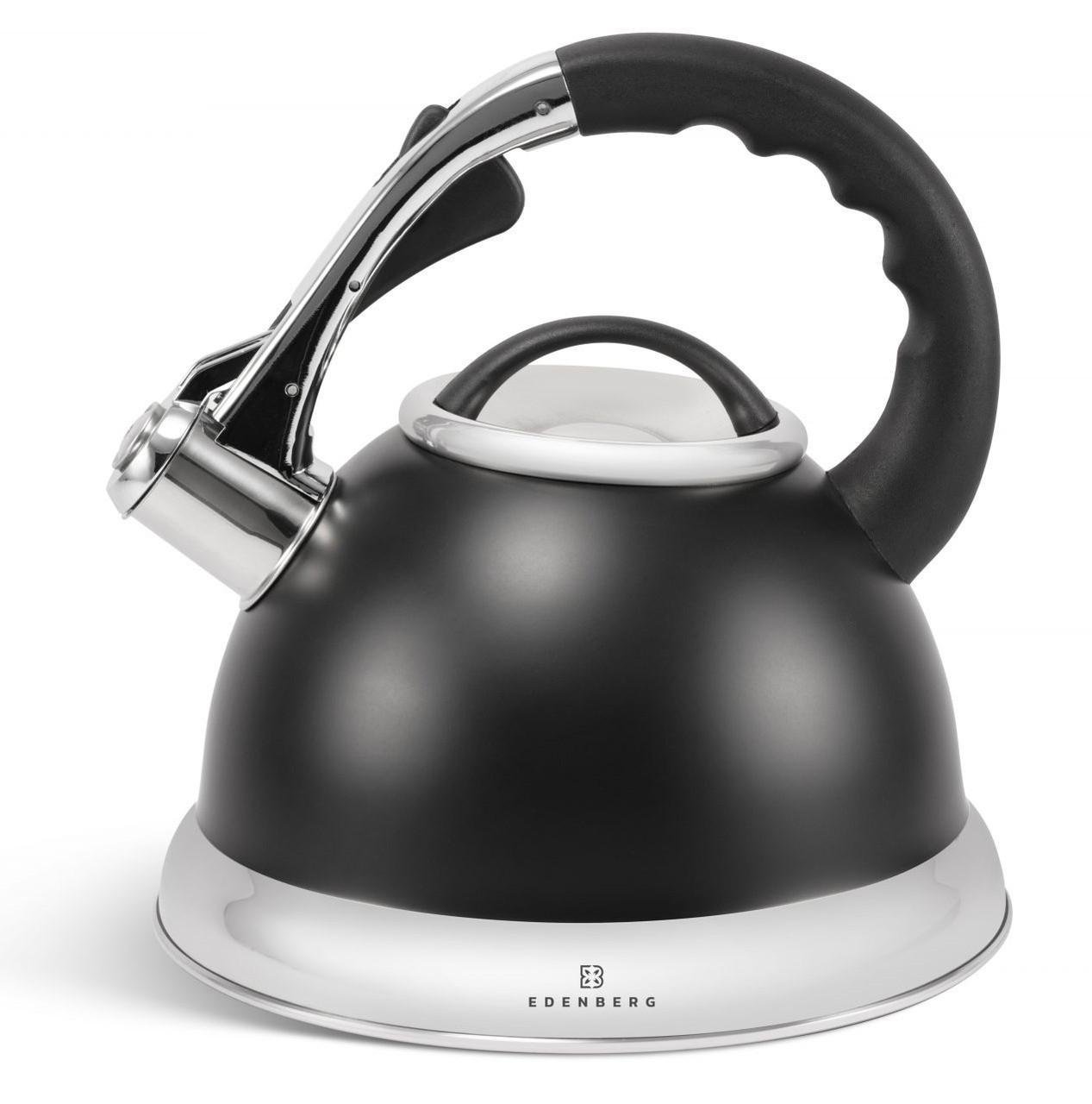 Чайник зі свистком для індукційної плити Edenberg EB-8851 з нержавіючої сталі 3 л Чорний (2530558916) - фото 3 Чайник зі свистком для індукційної плити Edenberg EB-8851 з нержавіючої сталі 3 л Чорний (2530558916) - фото 3