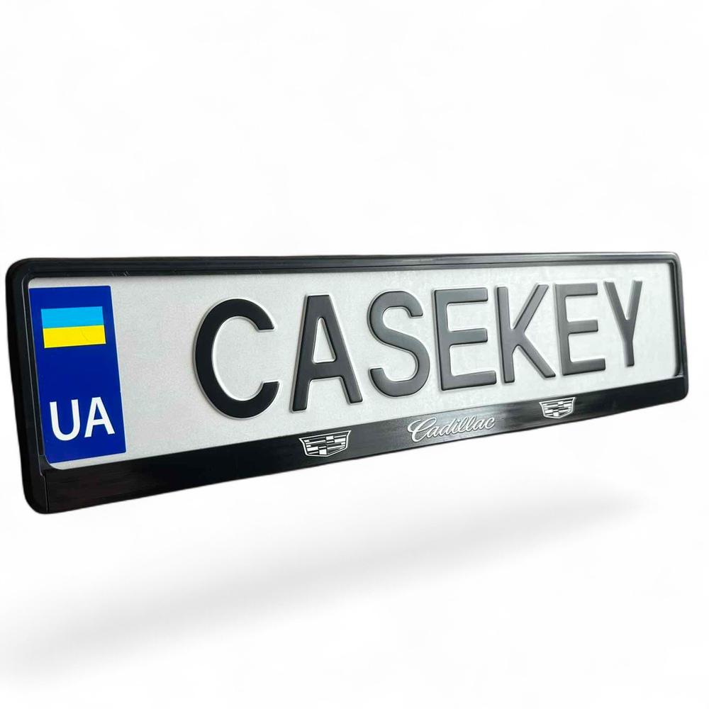 Авторамка с лакированной печатью Cadillac (cdramka1)