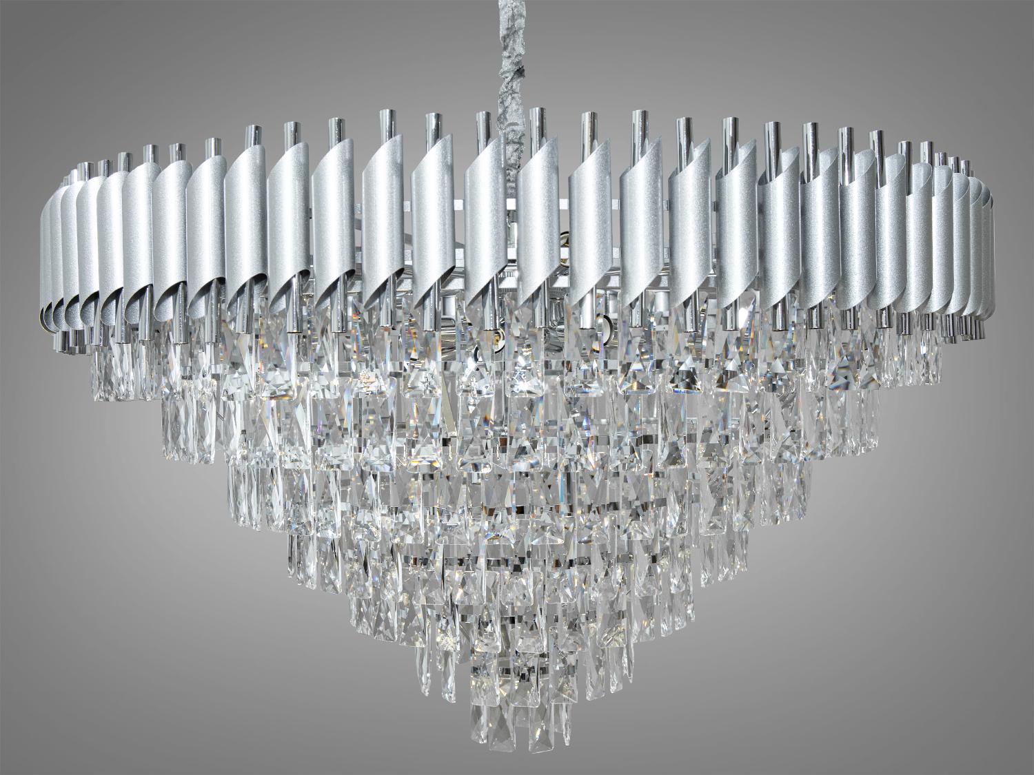 Люстра хрустальная подвесная 40 Вт Хром (9001-950SL+CH)