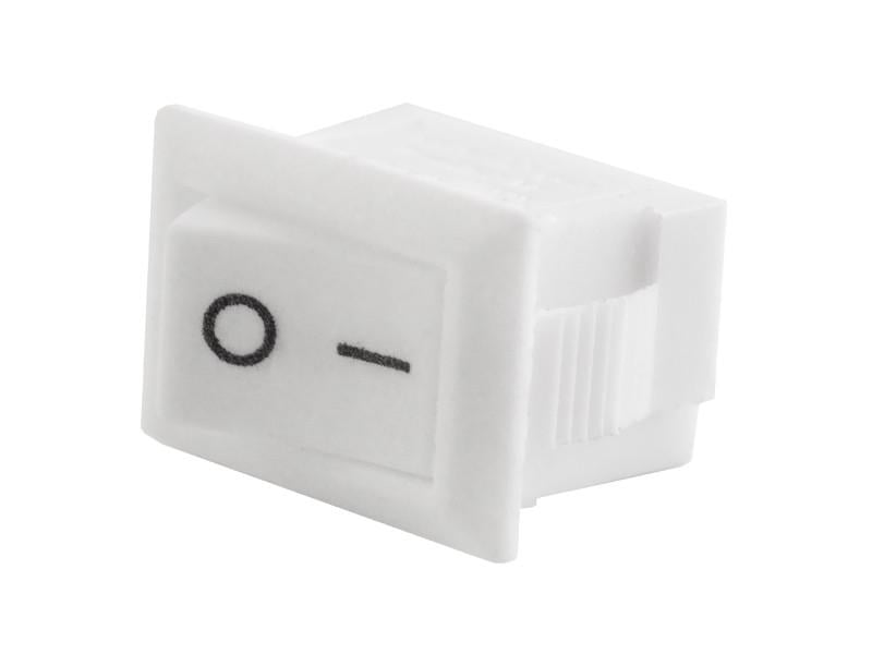 Переключатель прямоугольный 2pin Белый (KCD11-101)