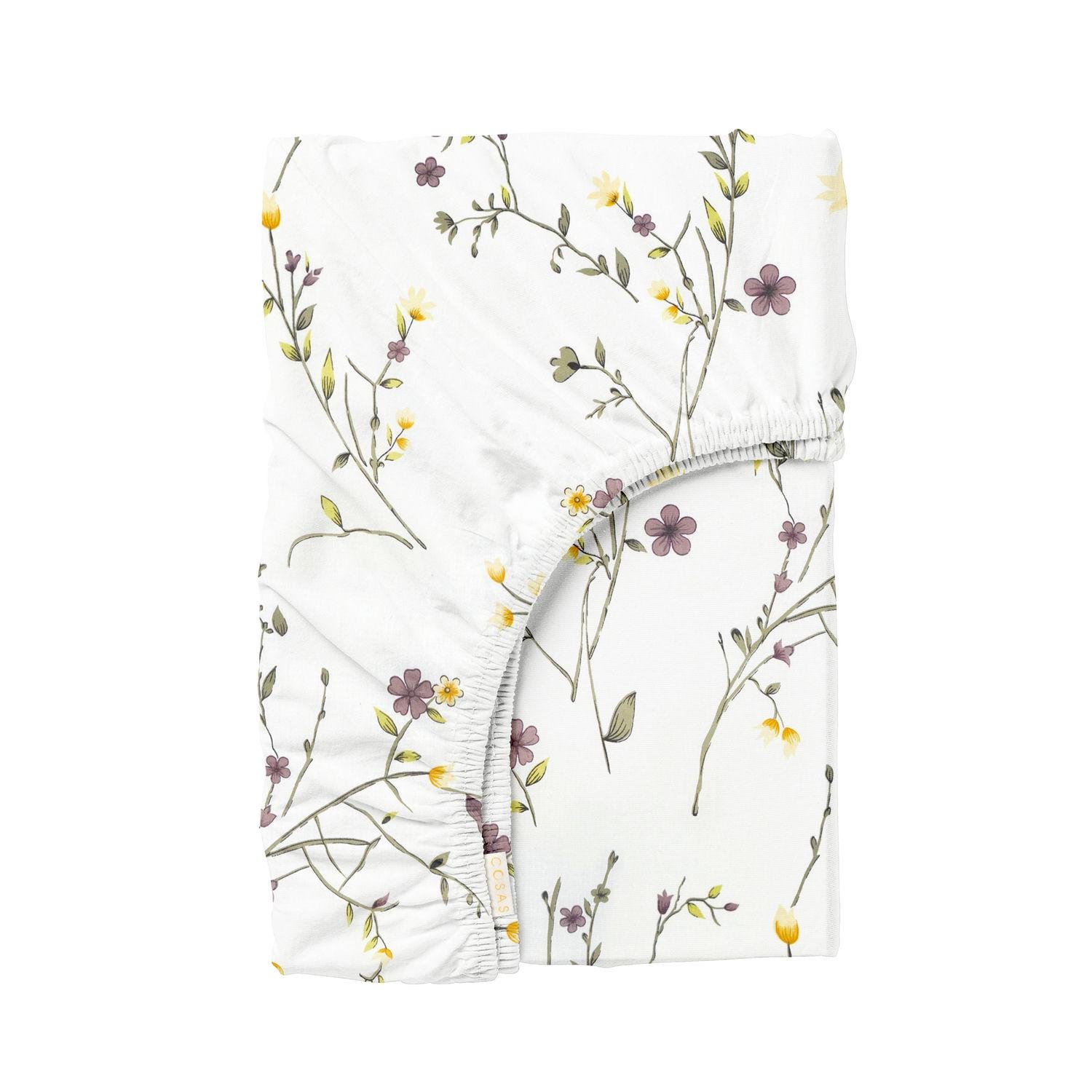 Простынь Cosas на резинке в детскую кроватку 60x120 см Waxflower (4822052192863)