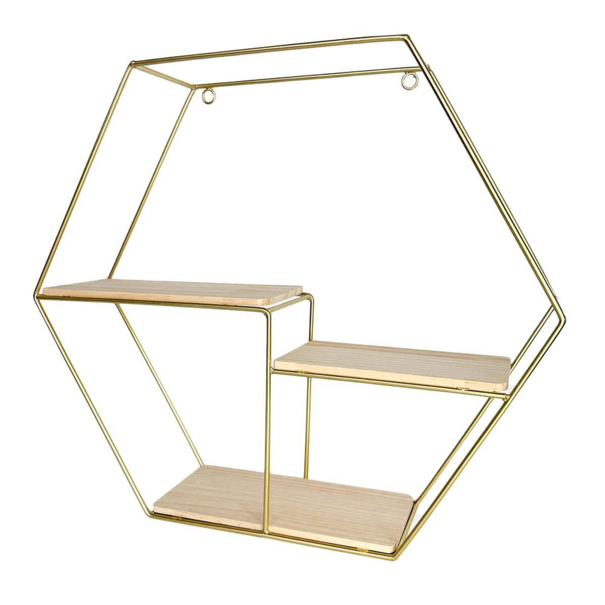 Полка настенная Sticker Wall SW-00001638 Шестиугольник XL 43,5х11,5х49,5 см (991943805)