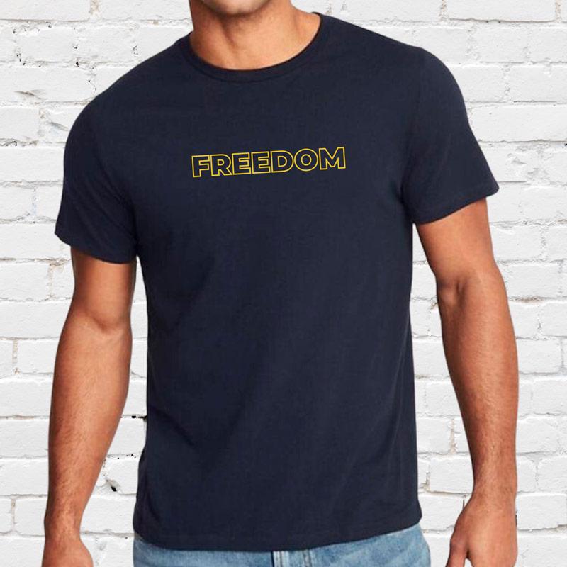 Футболка чоловіча з вишивкою Freedom M Чорний (401679-15-3)
