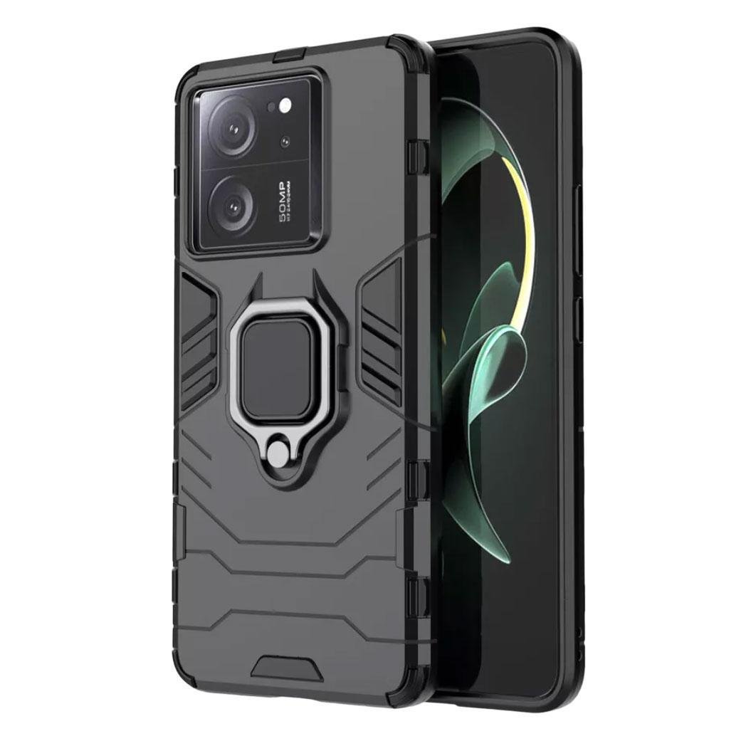 Чехол бампер Primolux Ring Armor для Xiaomi 13T / Xiaomi 13T Pro / Xiaomi Redmi K60 Ultra - Black