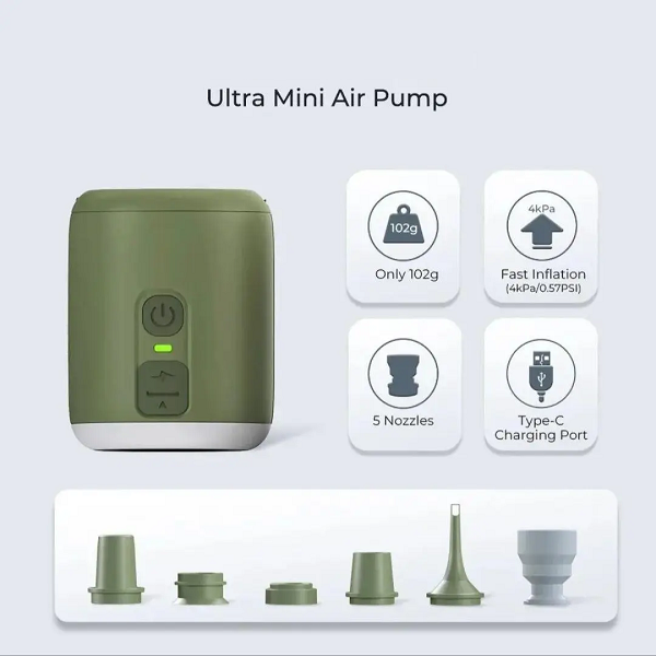 Насос для матраців/килимків Energolux Nano Pump 2.1 4в1 на магніті з ліхтарем 180 л/хв. 1600 мАг - фото 4 Насос для матраців/килимків Energolux Nano Pump 2.1 4в1 на магніті з ліхтарем 180 л/хв. 1600 мАг - фото 4