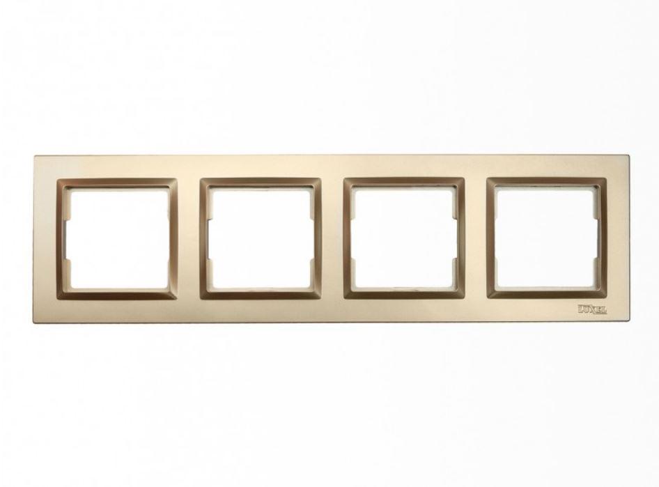 Рамка 4-я горизонтальная Luxel Jazz Бронзовый (9624) Рамка 4-я горизонтальная Luxel Jazz Бронзовый (9624)