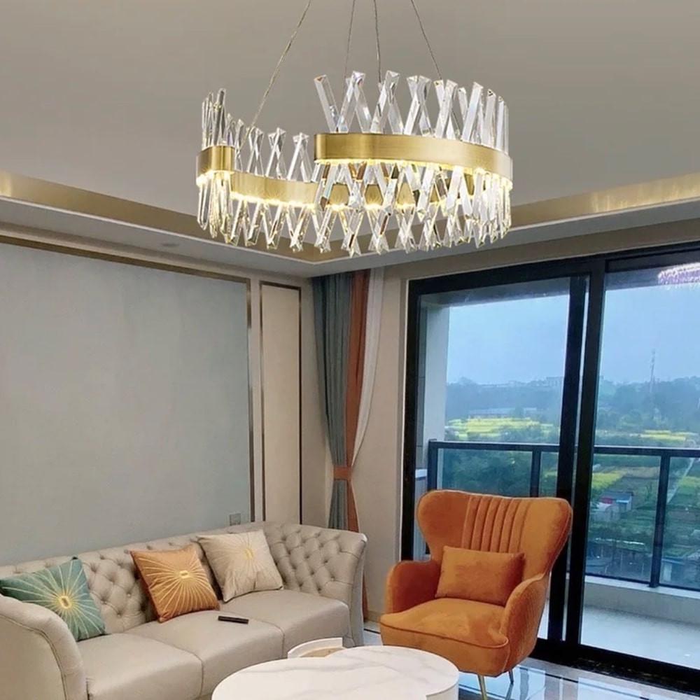 Люстра дизайнерська з кришталевоподібними паличками Ø 80 см (7006-800C) - фото 3 Люстра дизайнерська з кришталевоподібними паличками Ø 80 см (7006-800C) - фото 3