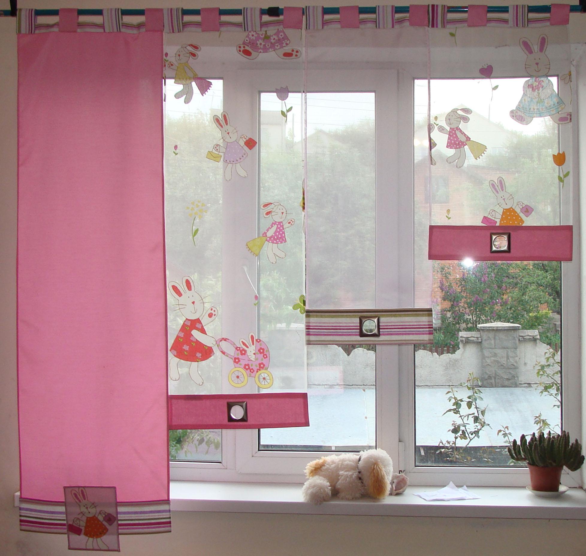 Комплект панельных занавесок на петлях Firanka Зайчики 4 шт. карниз 170 см Розовый (1_8п) Комплект панельных занавесок на петлях Firanka Зайчики 4 шт. карниз 170 см Розовый (1_8п)