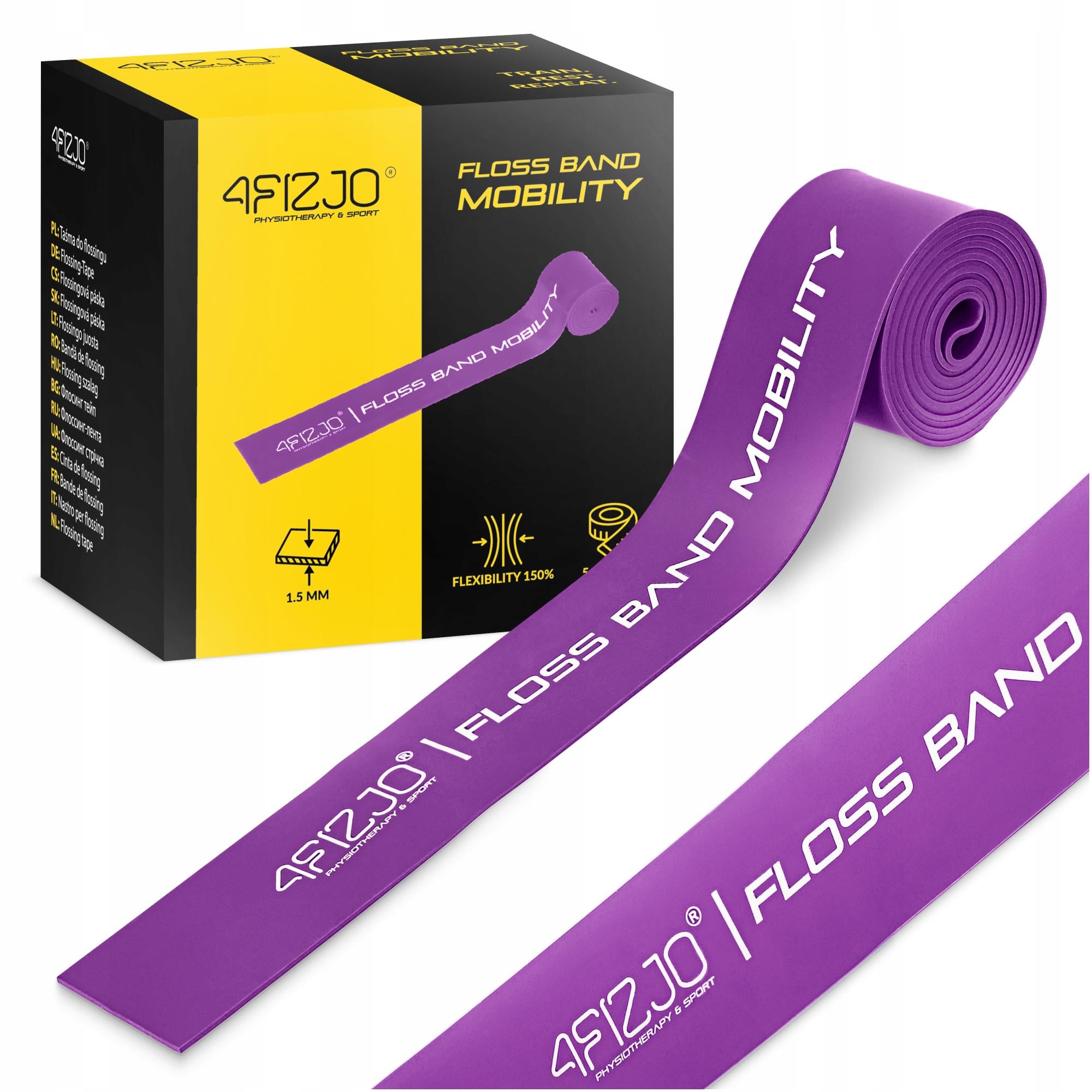 Стрічка компресійна для флосингу 4FIZJO Floss Band 207x5x0,15 см Violet (P-5905973405225) - фото 10