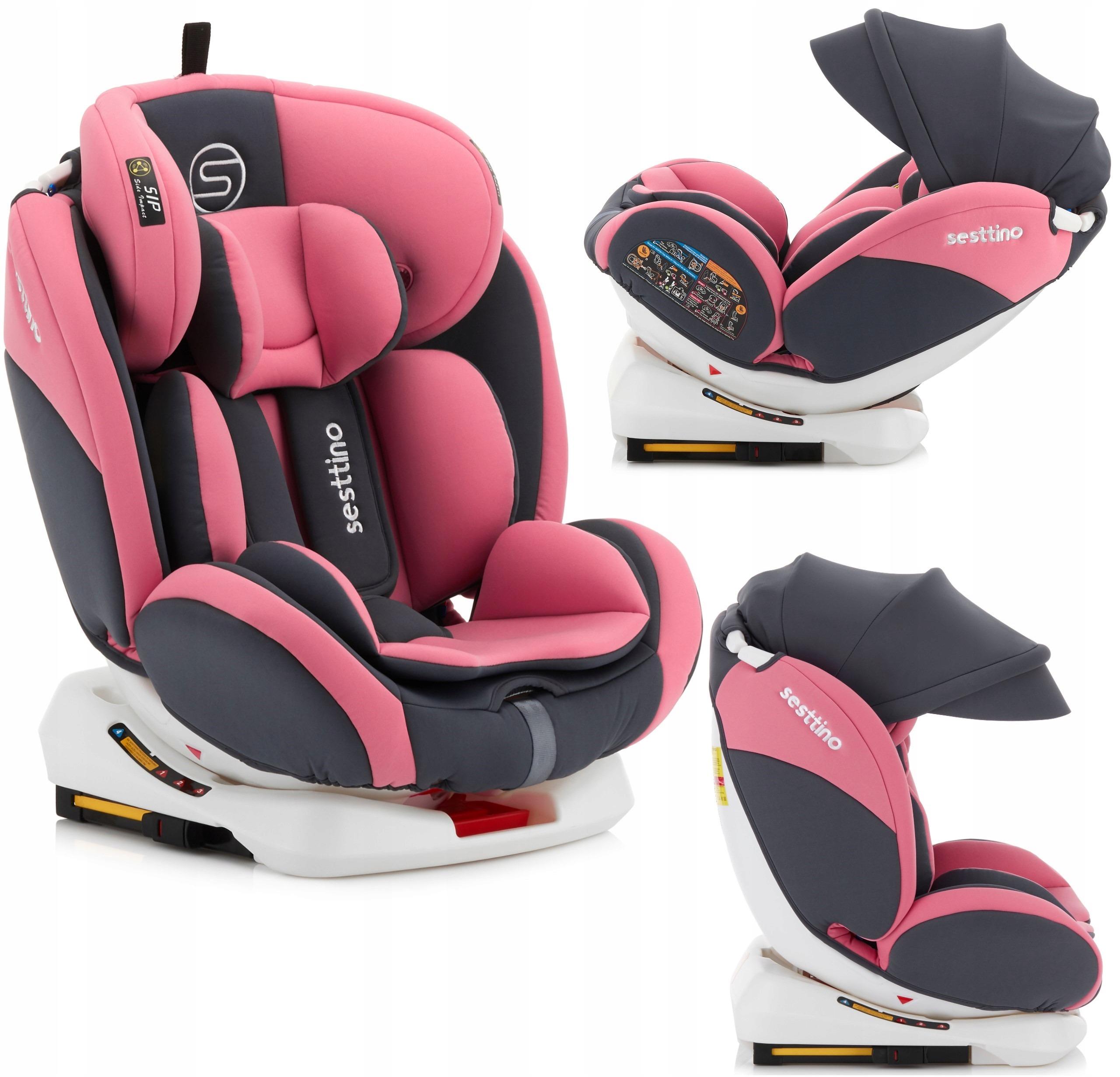 Автокрісло дитяче Sesttino Oktagon ISOFIX 0-36 кг 60x43x48 см Рожевий SOP - фото 3