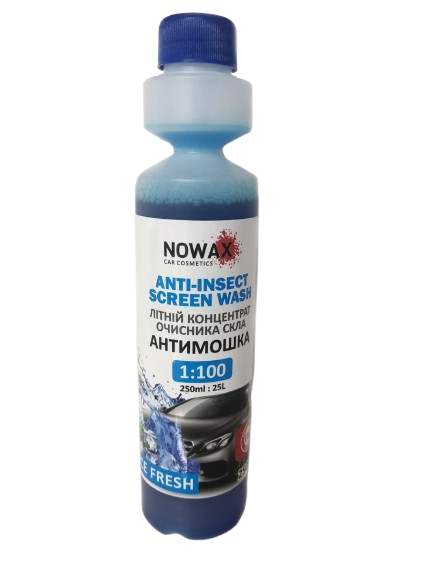 Омивач скла літній концентрат NOWAX Anti Insekt Screen Wash Ice Fresh 250 мл (NX25125)