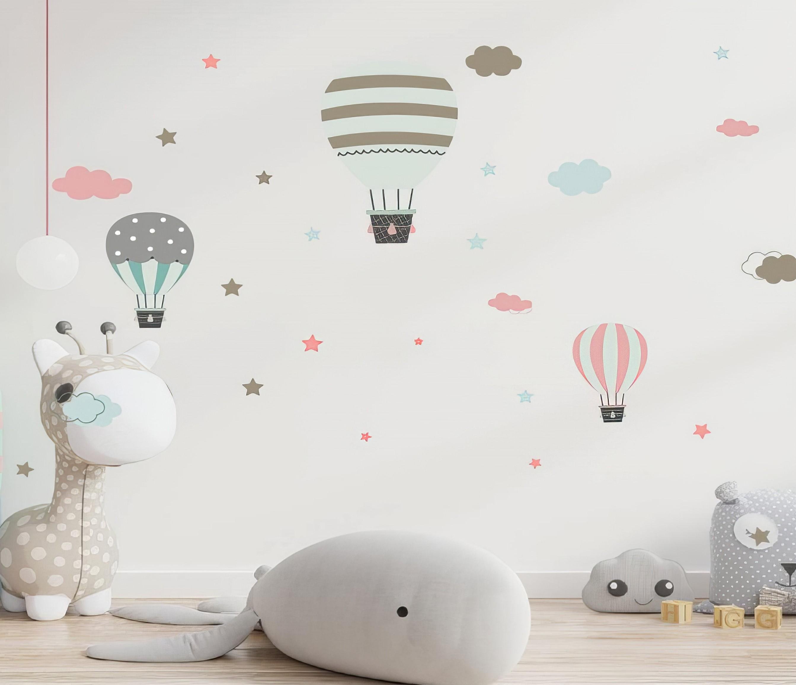 Наклейки вінілові Три аеростата декоративні в дитячу кімнату 30х90 см Наклейки вінілові Три аеростата декоративні в дитячу кімнату 30х90 см