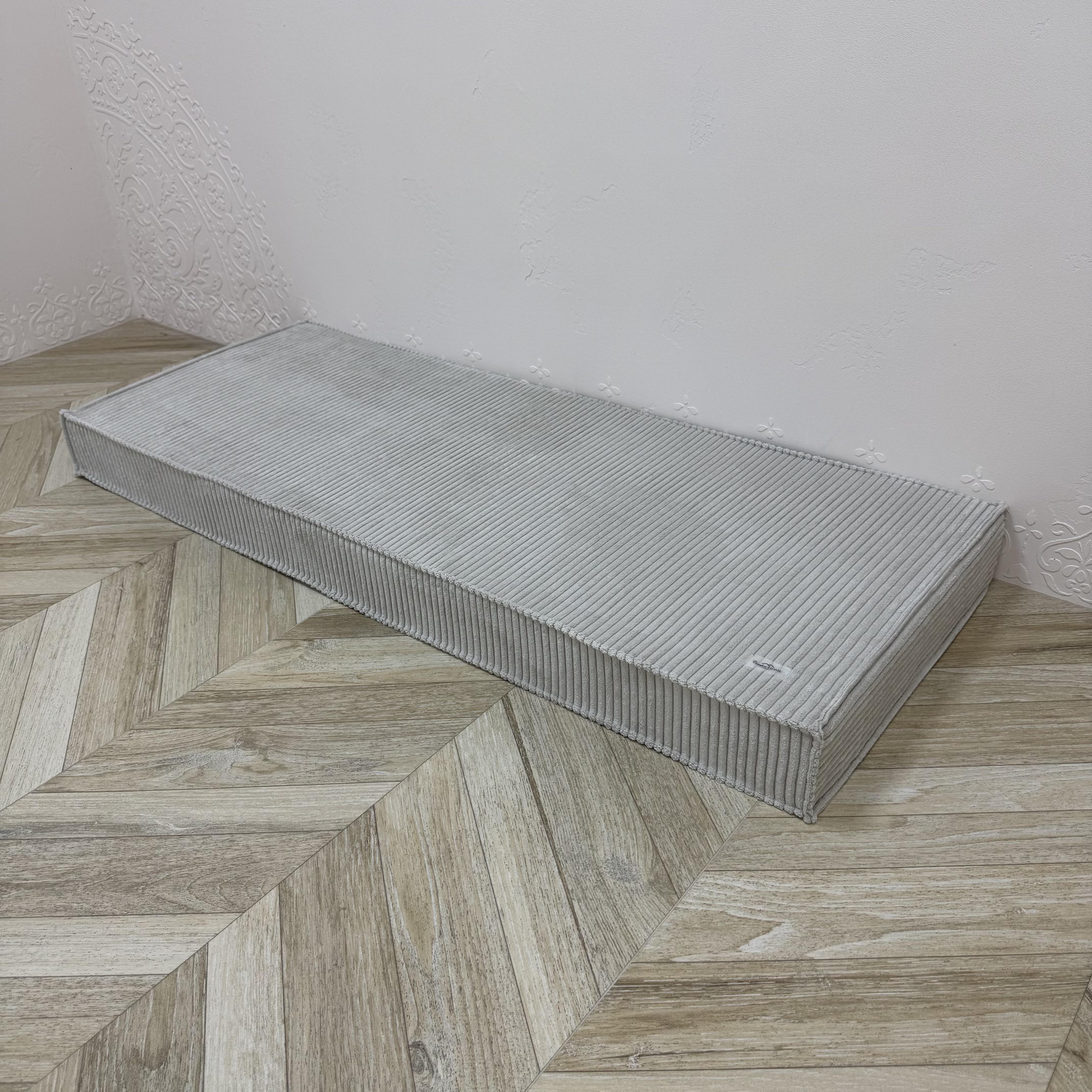 Матрас Comfort Home на подоконник/каркасы/поддоны/садовую мебель вельветовый 120х40х8 см