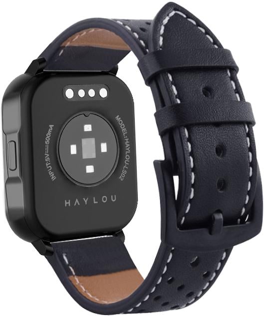Ремешок кожаный Classico для Haylou Smart Watch 2 LS02 Black (20676) - фото 1 Ремешок кожаный Classico для Haylou Smart Watch 2 LS02 Black (20676) - фото 1