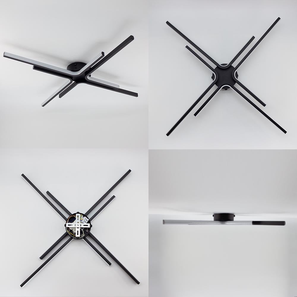 Люстра управляемая светодиодная ESLLSE ESTA 70 Вт 4L 770x60 мм Черный (10586) - фото 7