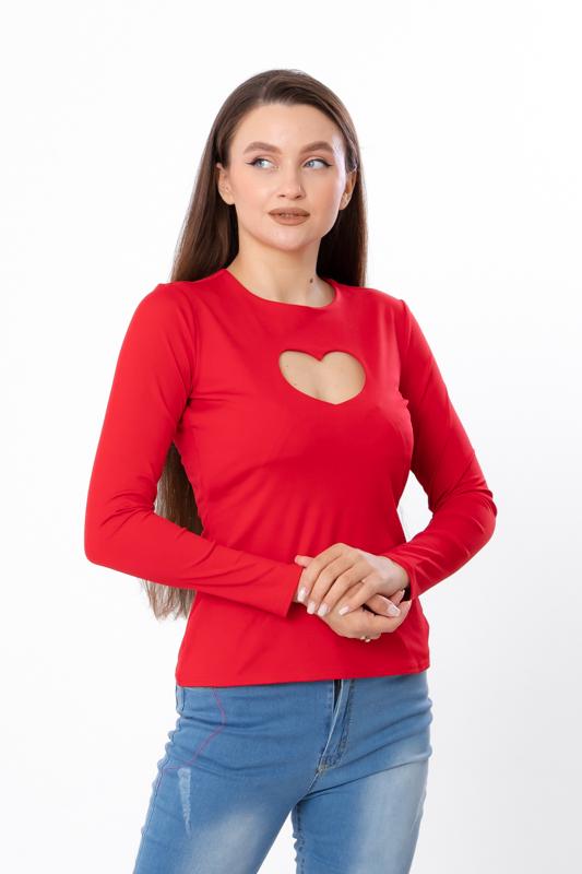 Кофта жіноча з вирізом Носи Своє р. 42 Червоний (15523) - фото 2 Кофта жіноча з вирізом Носи Своє р. 42 Червоний (15523) - фото 2