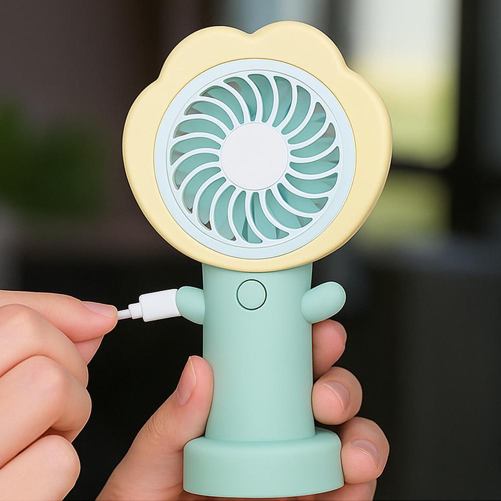 Вентилятор портативний на акумуляторі та USB Квітка Жовтий (51-жов-BT-8861) - фото 4 Вентилятор портативний на акумуляторі та USB Квітка Жовтий (51-жов-BT-8861) - фото 4