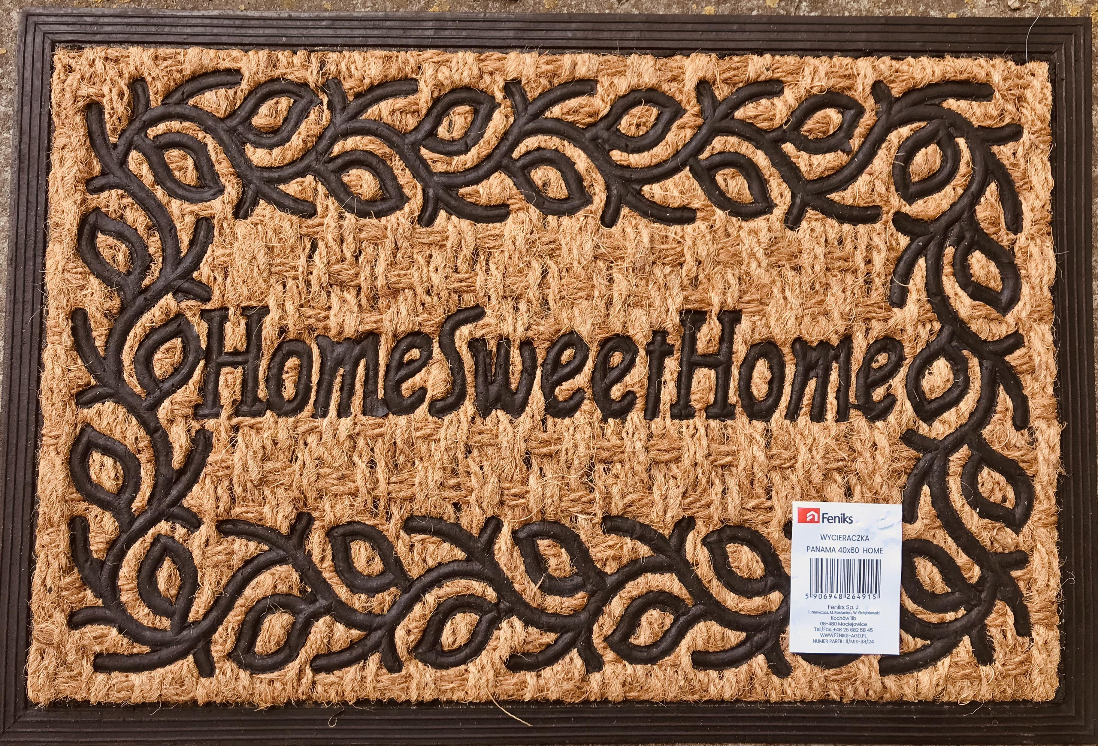 Коврик резиновий придверный Панама кокос HOME 41х59 см