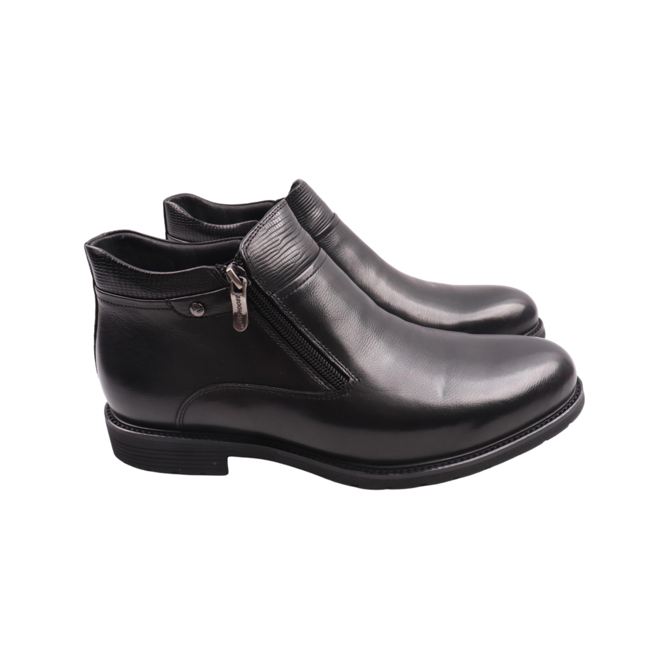 Ботинки мужские Brooman из кожи р. 45 Черный (907-23ZH)