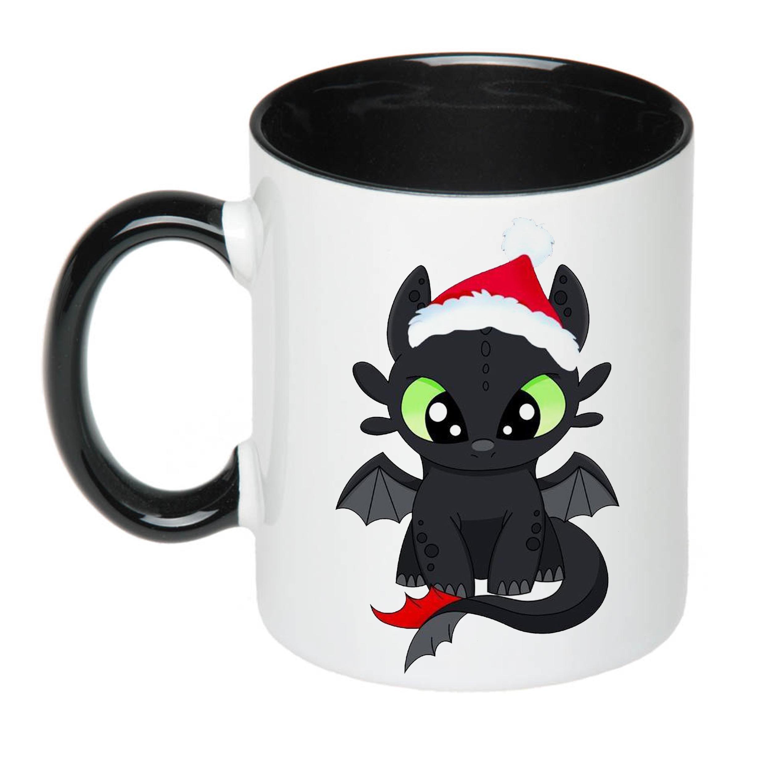 Чашка с принтом Merry Christmas 330 мл Черный (17022)