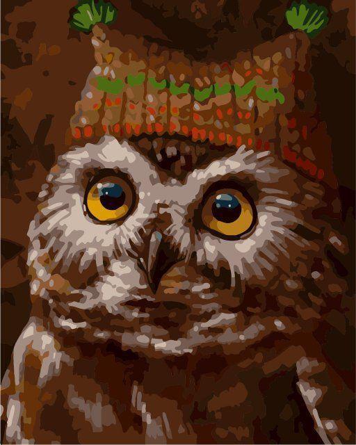 Картина по номерам Art Story Сова в шапке 40x50 см (AS0283)