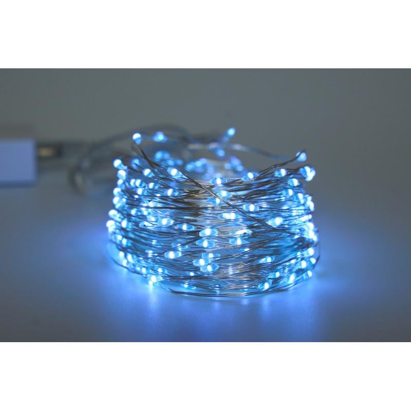 Гирлянда нить с павер банком 10 м 200LED холодный белый IP20 (720582)