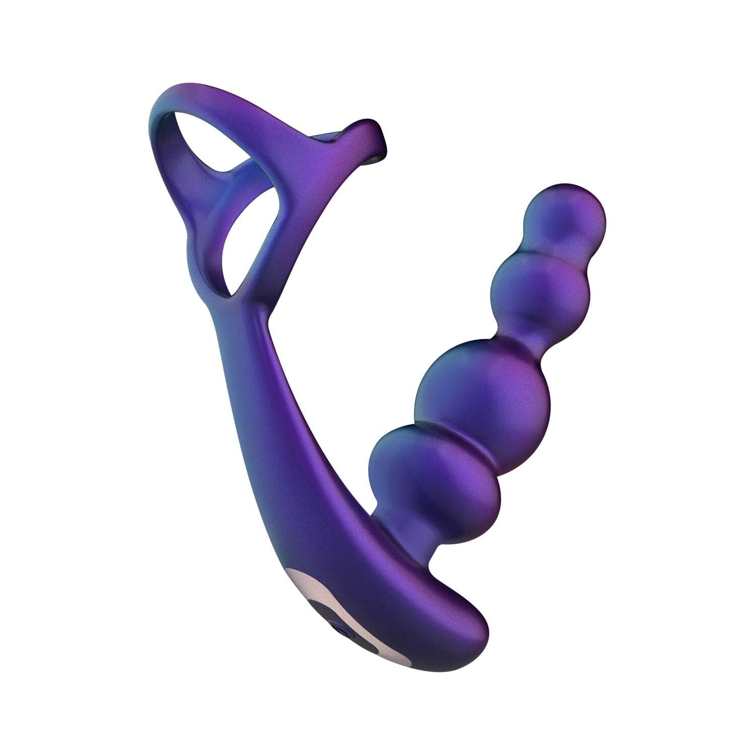 Вибратор анальный Hueman Stellar Force Anal Beads with Cockring с эрекционным кольцом