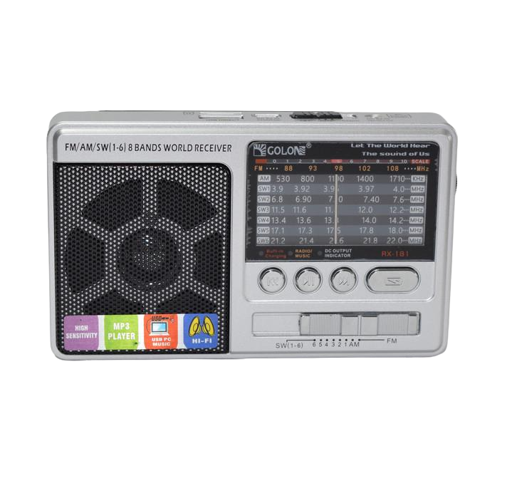 Радиоприемник USB/SD Golon RX-181 акумуляторный с MP3 Серый