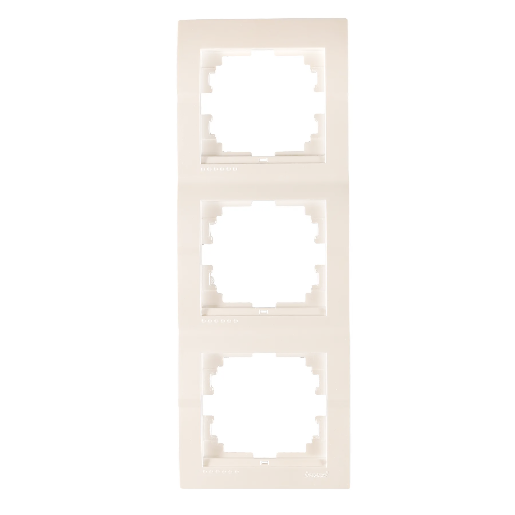 Рамка Lezard Deriy 3-местная вертикальная Жемчужно-белый металлик