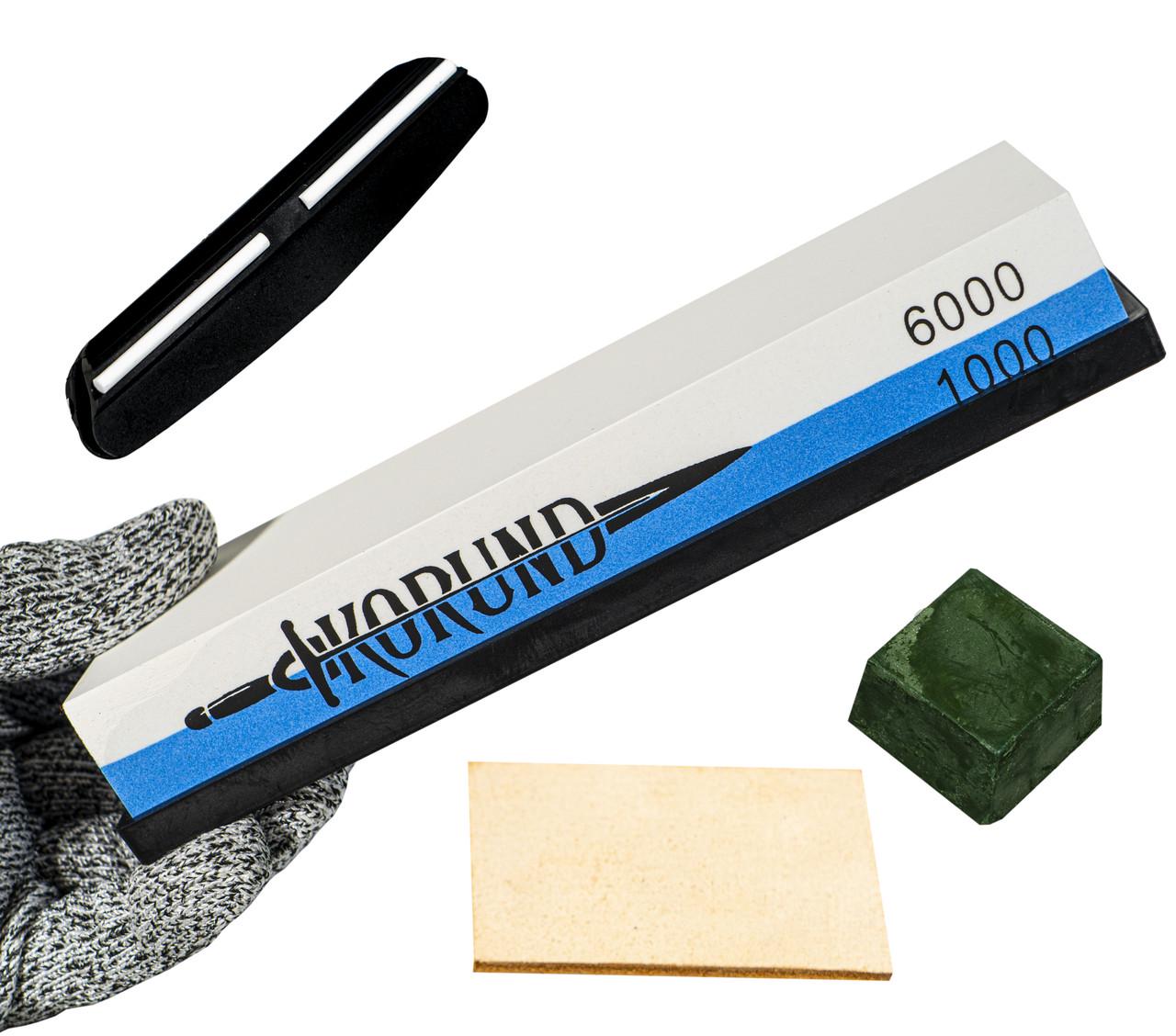 Точильный камень двухсторонний КОРУНД 1000/6000 с держателем ножа - фото 7 Точильный камень двухсторонний КОРУНД 1000/6000 с держателем ножа - фото 7