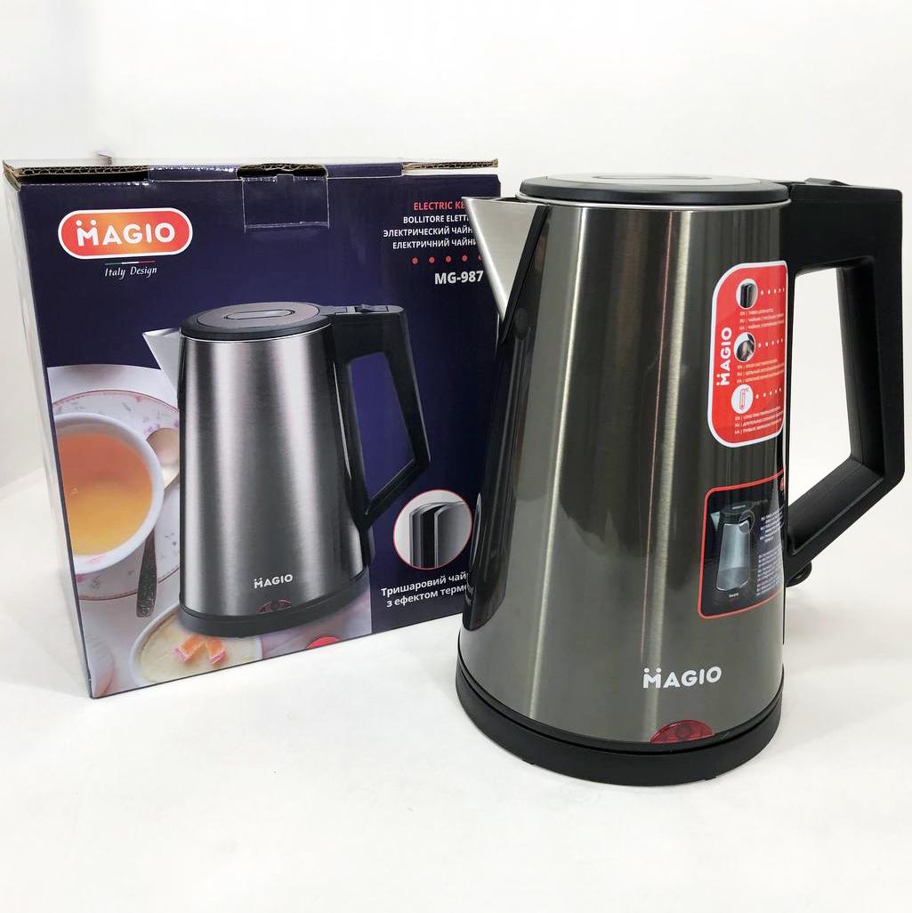 Електрочайник MAGIO MG-987 1,7 л Чорний (291257) - фото 5 Електрочайник MAGIO MG-987 1,7 л Чорний (291257) - фото 5