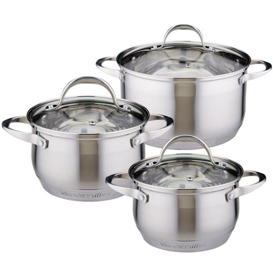 Набір каструль Kamille Mystery Mini 3 шт. 2,1 л/2,9 л/4 л зі скляними кришками (KM-4706S) Набір каструль Kamille Mystery Mini 3 шт. 2,1 л/2,9 л/4 л зі скляними кришками (KM-4706S)
