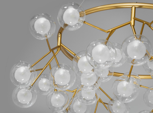 Люстра подвесная Diasha 45 ламп Золотой/Сатин (Y887-45B GD) - фото 4 Люстра подвесная Diasha 45 ламп Золотой/Сатин (Y887-45B GD) - фото 4