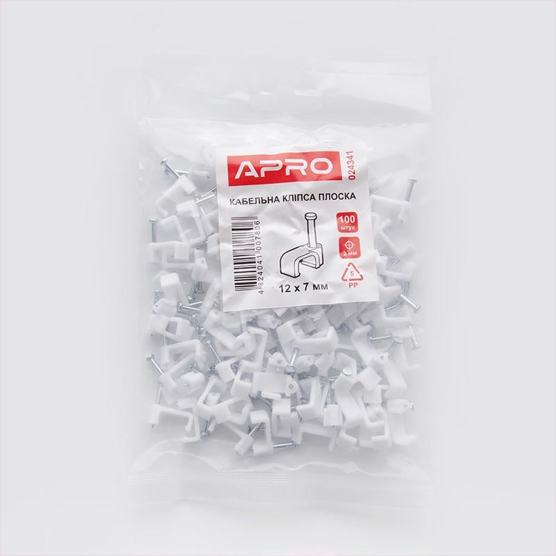 Кліпса кабельна Apro пласка 7 мм (CC-S7) - фото 5 Кліпса кабельна Apro пласка 7 мм (CC-S7) - фото 5