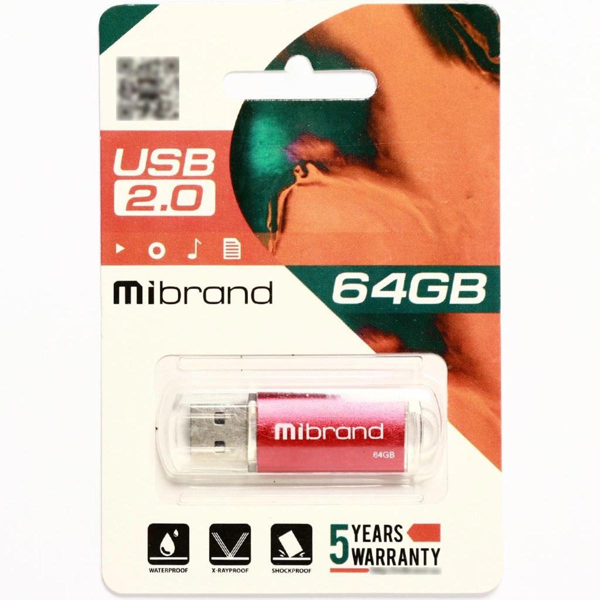 Flash Mibrand USB 2.0 Cougar 64Gb Red (29caa1-15467) - фото 2