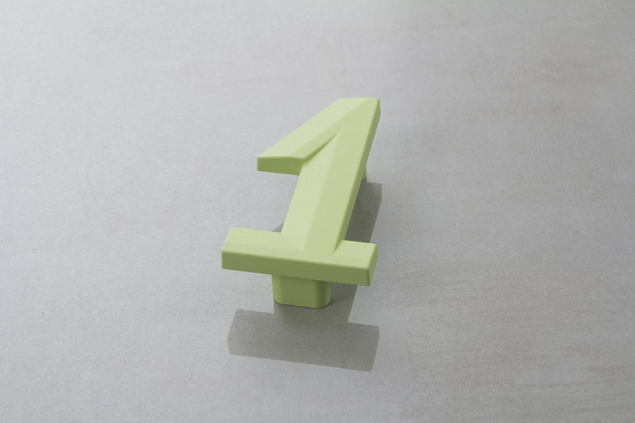 Меблева ручка Poliplast цифра одиниця РП-1 KS0501Q0 Зелений світлий матовий (16218)